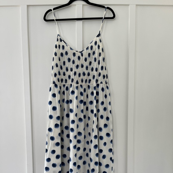 H&M Smocked Cotton Dress Sz L - Picture 3 of 6